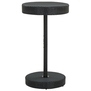 NNEVL Garden Table Black 60.5x106 cm Poly Rattan