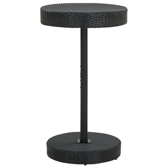 NNEVL Garden Table Black 60.5x106 cm Poly Rattan