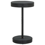NNEVL Garden Table Black 60.5x106 cm Poly Rattan