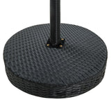 NNEVL Garden Table Black 60.5x106 cm Poly Rattan