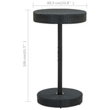 NNEVL Garden Table Black 60.5x106 cm Poly Rattan