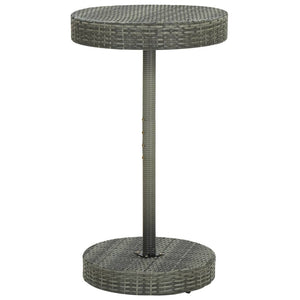 NNEVL Garden Table Grey 60.5x106 cm Poly Rattan