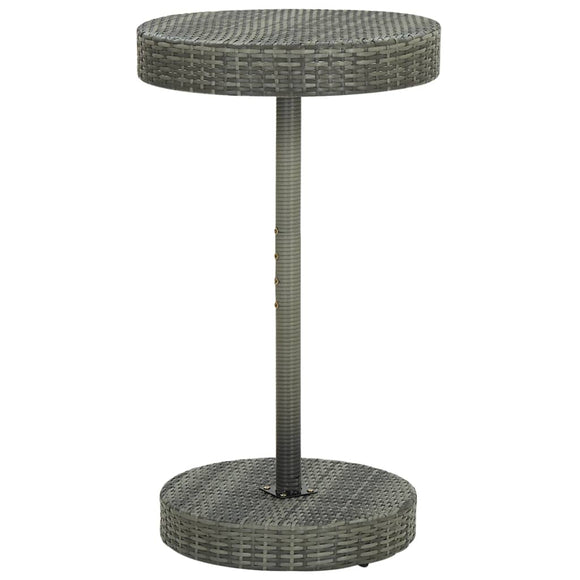 NNEVL Garden Table Grey 60.5x106 cm Poly Rattan