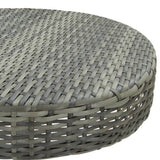 NNEVL Garden Table Grey 60.5x106 cm Poly Rattan