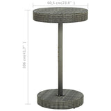 NNEVL Garden Table Grey 60.5x106 cm Poly Rattan
