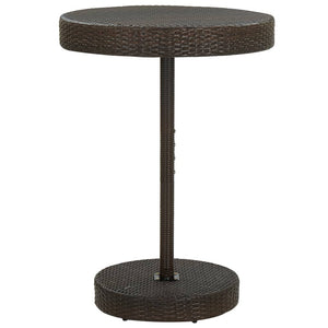 NNEVL Garden Table Brown 75.5x106 cm Poly Rattan