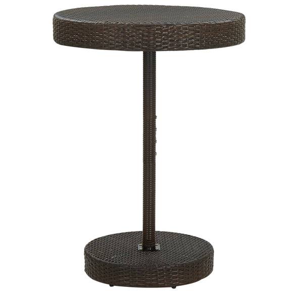 NNEVL Garden Table Brown 75.5x106 cm Poly Rattan