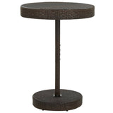 NNEVL Garden Table Brown 75.5x106 cm Poly Rattan