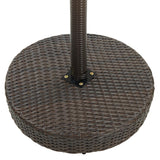 NNEVL Garden Table Brown 75.5x106 cm Poly Rattan