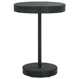 NNEVL Garden Table Black 75.5x106 cm Poly Rattan