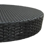 NNEVL Garden Table Black 75.5x106 cm Poly Rattan
