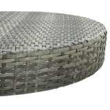 NNEVL Garden Table Grey 75.5x106 cm Poly Rattan