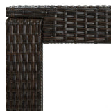 NNEVL Garden Bar Table Brown 60.5x60.5x110.5 cm Poly Rattan