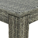 NNEVL Garden Bar Table Grey 60.5x60.5x110.5 cm Poly Rattan