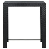 NNEVL Garden Bar Table Black 100x60.5x110.5 cm Poly Rattan