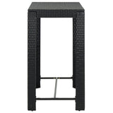 NNEVL Garden Bar Table Black 100x60.5x110.5 cm Poly Rattan