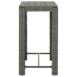 NNEVL Garden Bar Table Grey 100x60.5x110.5 cm Poly Rattan