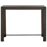 NNEVL Garden Bar Table Brown 140.5x60.5x110.5 cm Poly Rattan