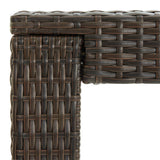 NNEVL Garden Bar Table Brown 140.5x60.5x110.5 cm Poly Rattan