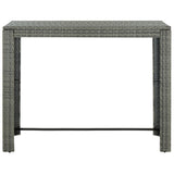 NNEVL Garden Bar Table Grey 140.5x60.5x110.5 cm Poly Rattan