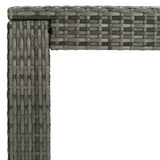 NNEVL Garden Bar Table Grey 140.5x60.5x110.5 cm Poly Rattan