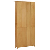 NNEVL 7-Tier Bookcase 90x22.5x200 cm Solid Oak Wood
