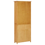 NNEVL Bookcase with 2 Doors 70x30x180 cm Solid Oak Wood