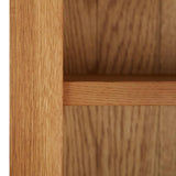 NNEVL Bookcase with 2 Doors 70x30x180 cm Solid Oak Wood
