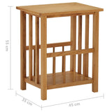 NNEVL Magazine Table 45x35x55 cm Solid Oak Wood