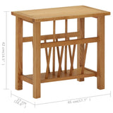NNEVL Magazine Table 45x27x42 cm Solid Oak Wood