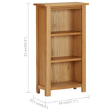NNEVL Bookcase 45x22.5x82 cm Solid Oak Wood