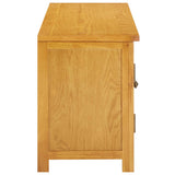 NNEVL TV Cabinet 120x35x48 cm Solid Oak Wood