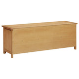 NNEVL Shoe Rack 120x37x45 cm Solid Oak Wood