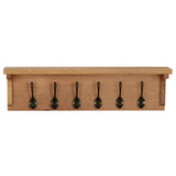 NNEVL Coat Rack 60x16x16 cm Solid Oak Wood