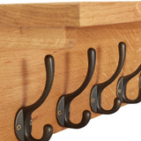 NNEVL Coat Rack 60x16x16 cm Solid Oak Wood