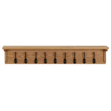 NNEVL Coat Rack 90x16x16 cm Solid Oak Wood