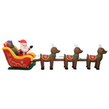 NNEVL Christmas Inflatable Santa and Reindeer Decoration LED 490 cm