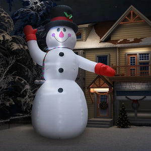 NNEVL Christmas Inflatable Snowman with LED IP44 600 cm XXL