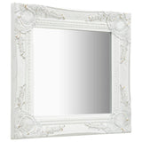 NNEVL Wall Mirror Baroque Style 40x40 cm White