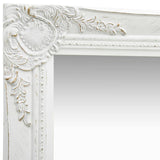 NNEVL Wall Mirror Baroque Style 40x40 cm White