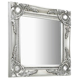NNEVL Wall Mirror Baroque Style 40x40 cm Silver
