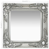 NNEVL Wall Mirror Baroque Style 40x40 cm Silver