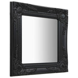 NNEVL Wall Mirror Baroque Style 40x40 cm Black