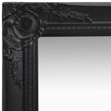 NNEVL Wall Mirror Baroque Style 40x40 cm Black