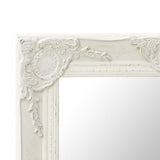 NNEVL Wall Mirror Baroque Style 50x40 cm White
