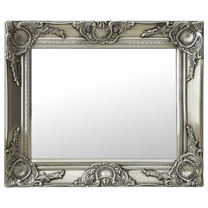 NNEVL Wall Mirror Baroque Style 50x40 cm Silver