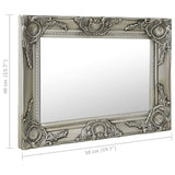 NNEVL Wall Mirror Baroque Style 50x40 cm Silver