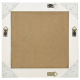 NNEVL Wall Mirror Baroque Style 50x50 cm White