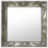 NNEVL Wall Mirror Baroque Style 50x50 cm Silver