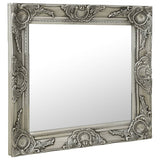 NNEVL Wall Mirror Baroque Style 50x50 cm Silver